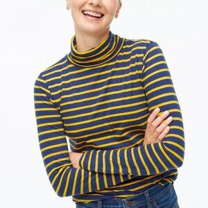 J. Crew NWT Stripe Tissue Turtleneck Top S